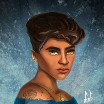 Principios de pintura digital para retratos: Blue Canela. Un progetto di Pittura e Pittura digitale di Simon Fuquen - 27.05.2021