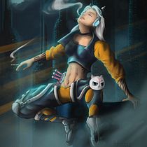 Un "respiro". Traditional illustration, Character Design, Digital Illustration, Game Design, Comic, Film, Street Art, Creativit, Video Games, and Concept Art project by Sergio BARRASA - 05.29.2021