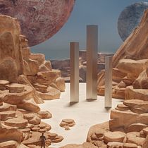 The lost monolith. 3D, Digital Illustration, 3D Design, Art Direction, Photograph, Post-production, 3D Animation, Poster Design, 3D Modeling, Concept Art, Photographic Composition, and Matte Painting project by Mateo Alejandro Carmona Rdz - 05.30.2021
