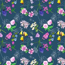 Colección Wild Flowers. Un projet de Illustration traditionnelle, Br, ing et identité, Design graphique, Création de motifs, St, lisme et Illustration botanique de Mònica Roca - 31.05.2021