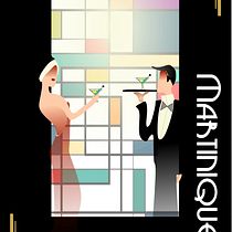 The Cocktail Martinique, Art Deco Style for Digital Illustration course project. Traditional illustration, Fine Arts, Poster Design, and Digital Illustration project by Lord Skei - 05.31.2021