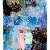 Mi Proyecto del curso "Técnicas modernas de acuarela": Madre e hija ante el infinito. Un progetto di Illustrazione tradizionale, Belle arti, Pittura e Pittura ad acquerello di inma_morcab - 31.05.2021