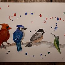 Mon projet du cours : Techniques artistiques d'aquarelle pour illustrer les oiseaux. Traditional illustration, Realistic Drawing, and Naturalistic Illustration project by France Senécal - 05.31.2021