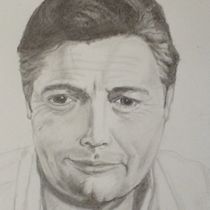 MASTROIANNI. Traditional illustration, Fine Arts, Sketching, Pencil Drawing, Drawing, Portrait Drawing, Realistic Drawing, Artistic Drawing, and Figure Drawing project by vergaramonica8 - 05.29.2021
