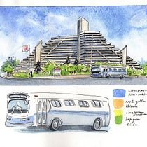 My project in Watercolor Travel Journal course. Traditional illustration, Watercolor Painting, Architectural Illustration, and Sketchbook project by Camila Picheco - 06.01.2021