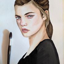 Mi Proyecto del curso: Retrato en acuarela a partir de una fotografía. Traditional illustration, Watercolor Painting, and Portrait Drawing project by Ángela Ávila González - 06.01.2021