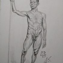 Mi Proyecto del curso: Dibujo realista de la figura humana. Traditional illustration, Fine Arts, Sketching, Pencil Drawing, Drawing, Realistic Drawing, and Figure Drawing project by alucard_jl2020 - 06.02.2021