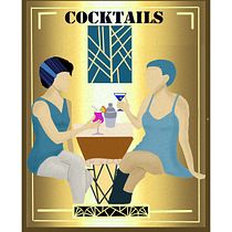 My project in Art Deco Style for Digital Illustration course. Traditional illustration, Poster Design, and Digital Illustration project by Trex winter - 06.02.2021