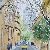 Mi Proyecto del curso: Paisajes urbanos en acuarela. Un projet de Beaux Arts, Aquarelle et Illustration architecturale de Rossilynn Valverde Charpentier - 02.06.2021