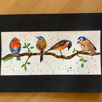 Mein Kursprojekt: Illustriere Vögel mit expressiven Aquarelltechniken. Traditional illustration, Watercolor Painting, Realistic Drawing, and Naturalistic Illustration project by Therese Keller - 06.02.2021