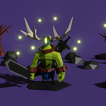Mi Proyecto del curso: Modelado de personajes low poly para videojuegos  Ein Projekt aus dem Bereich 3D, 3-D-Modellierung, Videospiele, Design von 3-D-Figuren und Design für Videospiele von Alejandro Galindo Valencia - 01.06.2021