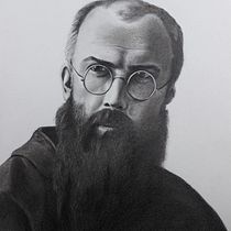 São Maximiliano Maria Kolbe - Meu projeto do curso: Retrato realista com lápis grafite. Traditional illustration, Fine Arts, Sketching, Pencil Drawing, Drawing, Portrait Drawing, Realistic Drawing, Artistic Drawing, and Figure Drawing project by andreluisphb - 06.01.2021