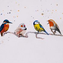Mein Kursprojekt: Illustriere Vögel mit expressiven Aquarelltechniken. Traditional illustration, Watercolor Painting, Realistic Drawing, and Naturalistic Illustration project by Kirsten - 06.03.2021
