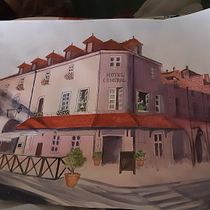 My project in Architectural Sketching with Watercolor and Ink course. Sketching, Drawing, Watercolor Painting, Architectural Illustration, Sketchbook & Ink Illustration project by Denise Martin - 06.03.2021