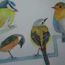 My project in Artistic Watercolor Techniques for Illustrating Birds course. Traditional illustration, Watercolor Painting, Realistic Drawing, and Naturalistic Illustration project by Lilia Aras - 05.31.2021