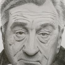 Robert De Niro in Realistic Portrait with Graphite Pencil course. Fine Arts, Pencil Drawing, Drawing, Portrait Drawing, Realistic Drawing, Artistic Drawing, Figure Drawing, Traditional illustration, and Sketching project by Felice Giovinazzo - 06.04.2021