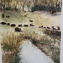 My project in Natural Landscapes in Watercolor course. Een project van  Beeldende kunst, Schilderij y Aquarelschilderen van kris_hill10 - 03.06.2021