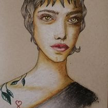 Meu projeto do curso: Ilustração com pastel e lápis de cor. Un progetto di Illustrazione tradizionale, Belle arti, Disegno a matita, Disegno, Disegno di ritratti, Disegno realistico e Disegno artistico di Margherita Lasaponara - 05.06.2021