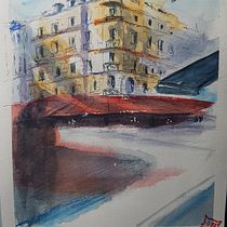Mi Proyecto del curso: Dibujo arquitectónico con acuarela y tinta. Sketching, Drawing, Watercolor Painting, Architectural Illustration, Sketchbook & Ink Illustration project by cigale3 - 06.05.2021