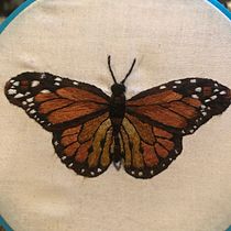 My project in Realistic Embroidery Techniques course. Traditional illustration, and Embroider project by Sara Dawson - 03.07.2021