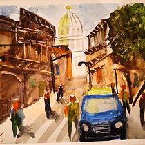 Mi Proyecto del curso: Paisajes urbanos en acuarela. Un projet de Beaux Arts, Aquarelle et Illustration architecturale de Edgar Zamora - 06.06.2021