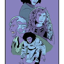 Cartel Wandavision (Proyecto del curso: Ilustración vectorial de película). Un proyecto de Ilustración vectorial, Diseño de carteles e Ilustración digital de Paula Céspedes Teja - 06.06.2021