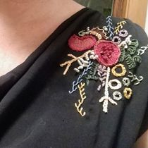 My project in Advanced Embroidery Techniques: Stitches and Compositions with Volume course. Bordado projeto de Sonya Cameron - 07.06.2021