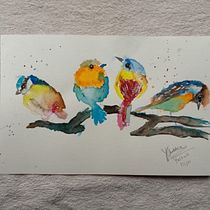 My project in Artistic Watercolor Techniques for Illustrating Birds course. Traditional illustration, Watercolor Painting, Realistic Drawing, and Naturalistic Illustration project by Yashas Chattree - 06.06.2021
