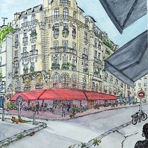 Mein Kursprojekt: Architektonische Zeichnung mit Aquarell und Tinte. Drawing, Watercolor Painting, Architectural Illustration & Ink Illustration project by Irmgard Ariallah - 06.08.2021