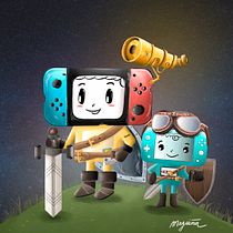 Switch. Ilustração tradicional, Design de personagens, Ilustração digital, e Pintura digital projeto de Daniel Maguiña - 05.07.2021