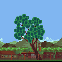 Meu projeto do curso: Criação de cenários pixel art para videogames. 2D Animation, 3D Animation, Video Games, Pixel Art, Game Design, and Game Development project by pauloakio - 06.08.2021