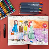 My project in Illustration Techniques to Unlock your Creativity course. Design, Traditional illustration, Fine Arts, Painting, Creativit, and Sketchbook project by Cathy Hutchison - 06.08.2021