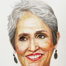 My project in Realistic Portrait with Coloured Pencils course - Joan Baez. Traditional illustration, Fine Arts, Pencil Drawing, Drawing, Portrait Drawing, Realistic Drawing, and Artistic Drawing project by ElRey - 06.06.2021