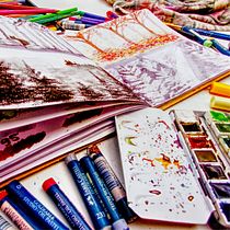 Mein Kursprojekt: Illustrationstechniken, um die Kreativität zu deblockieren. Design, Traditional illustration, Fine Arts, Painting, Creativit, Creating with Kids, and Sketchbook project by Christina Siffert - 06.10.2021
