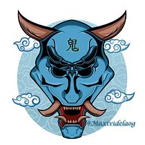 Oni Mask: Arte vectorial: refleja tu estilo con Illustrator . Un projet de Illustration traditionnelle, Illustration vectorielle et Illustration numérique de Maximiliano Videla - 06.06.2021