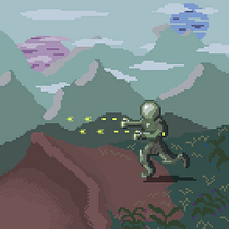 Mi Proyecto del curso: Introducción al diseño de personajes en pixel art - Robot de batalla. Un progetto di Character design, Videogiochi, Pixel art e Progettazione di videogiochi di davidtobonm - 02.06.2021