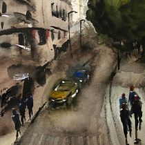 Mi Proyecto del curso: Paisajes urbanos en acuarela. Un projet de Beaux Arts, Aquarelle et Illustration architecturale de Ivannia Lazzaro - 07.06.2021