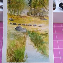 Mi Proyecto del curso: Paisajes naturales en acuarela. Een project van  Beeldende kunst, Schilderij y Aquarelschilderen van lilyhualqui - 10.06.2021