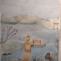 Mi Proyecto del curso: Ilustración en acuarela con influencia japonesa . % Silvia Graciela Tursky tarafından hazırlanan Geleneksel illüstras, on, Çizim, Sulubo, Ve a Resim projesi - 06.11.2021