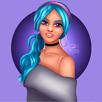 My Project in Natalia's Female Character Portraits in Procreate Course. Projekt z dziedziny Trad, c, jna ilustracja, Ilustracja c, frowa, R, sunek c i frow użytkownika Ash Cassel - 11.06.2021
