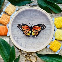 My project in Realistic Embroidery Techniques course. Traditional illustration, and Embroider project by Sasha - 06.12.2021
