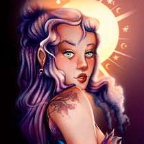 Mi Proyecto del curso: Retratos digitales de fantasía con Photoshop. Traditional illustration, Drawing, Digital Illustration, Portrait Drawing, Digital Drawing, and Digital Painting project by Paulina Quintana - 06.12.2021