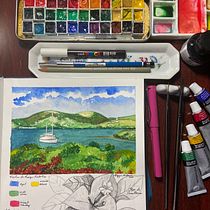 Mi Proyecto del curso: Cuaderno de viaje en acuarela. Traditional illustration, and Watercolor Painting project by Magalie Medina Pagan - 06.12.2021