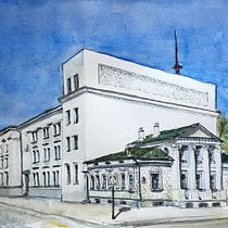 My project in Architectural Sketching with Watercolor and Ink course. Sketching, Drawing, Watercolor Painting, Architectural Illustration, Sketchbook & Ink Illustration project by chalov_ilia - 06.12.2021