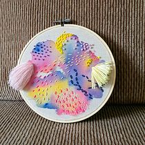 Mi Proyecto del curso: Técnicas básicas de bordado y acuarela. Painting, Watercolor Painting, and Embroider project by Andrea Rojas - 06.13.2021