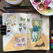 My project in Exploratory Sketchbook: Find Your Drawing Style course. Un proyecto de Ilustración tradicional, Bocetado, Creatividad, Dibujo, Pintura a la acuarela, Sketchbook y Pintura gouache de Kata Kéri - 13.06.2021
