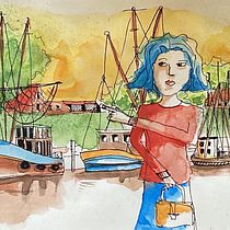 My project in Artistic Watercolor Sketching: Dare to Express Your Ideas course. Traditional illustration, Sketching, Creativit, Drawing, Watercolor Painting, and Sketchbook project by martina.esser - 06.14.2021