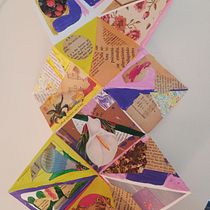 Cuaderno plegado e intervenido con collage. Fine Arts, Bookbinding, and DIY project by emiliepoulain86 - 06.14.2021