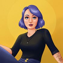 My project in Female Character Portraits in Procreate course. Projekt z dziedziny Trad, c, jna ilustracja, Ilustracja c, frowa, R, sunek c i frow użytkownika Arthur Lobato - 14.06.2021