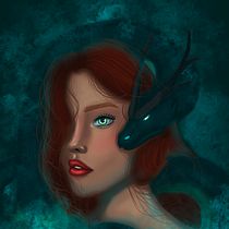 Mi Proyecto del curso: Retratos digitales de fantasía con Photoshop. Traditional illustration, Drawing, Digital Illustration, Portrait Drawing, Digital Drawing, and Digital Painting project by Martina Trejos - 06.14.2021